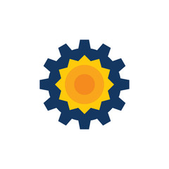 Wall Mural - Sun Gear Logo Icon Design