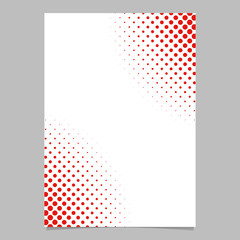 Poster - Halftone dot pattern flyer template - vector brochure background graphic design with red circles