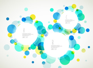 Wall Mural - random colorful bubbles with place for your text.