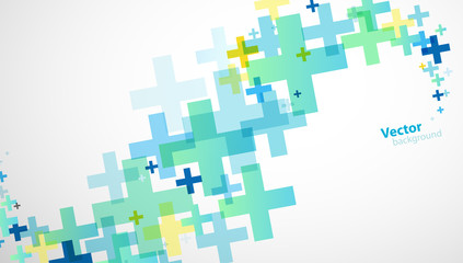 Wall Mural - abstract background created with plus sign.