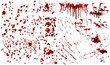 © NikhomTreeVector - Blood background,ink splatter background, isolated on white.