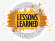 © dizain - Lessons Learned word cloud, education concept background