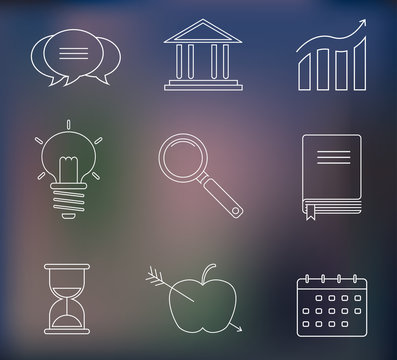 Vector set of business icons. Eps 10