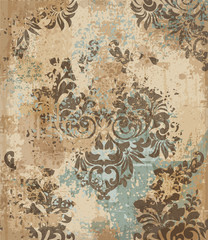 vector damask pattern element. classical luxury old fashioned ornament grunge background. royal vict