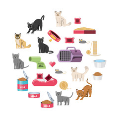 Sticker - pet shop veterinary elements