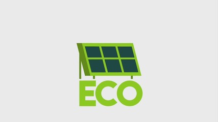 Sticker - eco solar panel energy renewable renewable animation hd