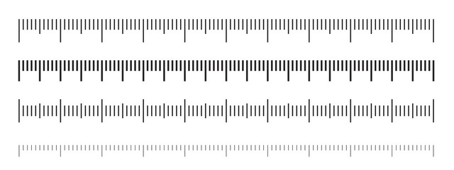 ruler scale measure or vector length measurement scale chart