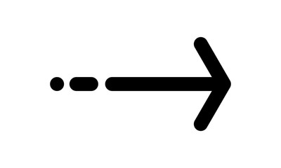 Poster - Arrow vector icon with dotted dash line