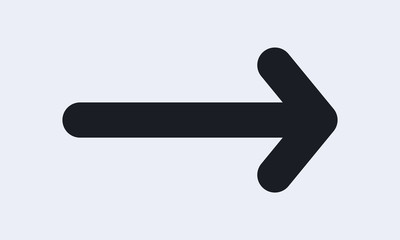 Poster - Arrow vector icon in bold line smooth edges