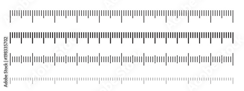 Cuadros en Lienzo Ruler scale measure or vector length measurement scale chart