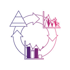 Poster - statistics infographic set icons vector illustration design