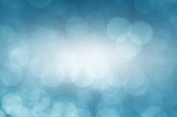 abstract bright blue bokeh background.