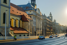 Szabad Sajtó Way In Downtown Of Budapest, Hungary