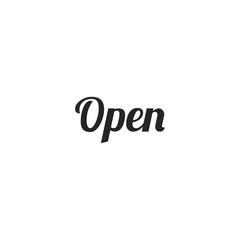 Poster - open icon. sign design