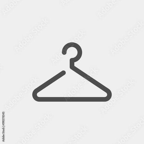 Fotografía Hanger flat vector icon. Clothes rack flat vector icon