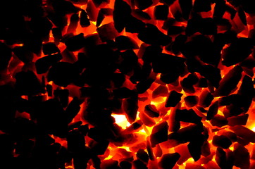 Poster - 
Low-ash hard coal anthracite slowly flares up.