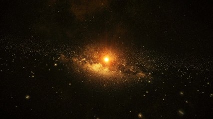 Wall Mural - the birth of the solar system in space, a big bang