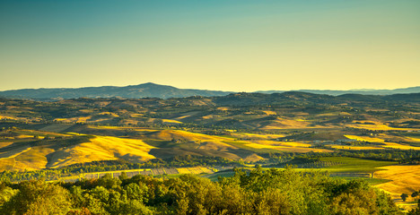 Tuscany countryside view from Montegiovi. Tuscany, Italy