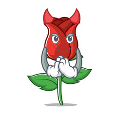 Poster - Devil red rose mascot cartoon