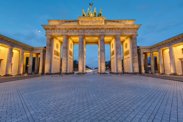 Wall Mural - The illuminated Brandenburg Gate in Berlin, Germany, before sunrise