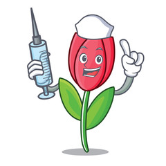 Sticker - Nurse tulip character cartoon style