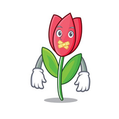 Poster - Silent tulip mascot cartoon style