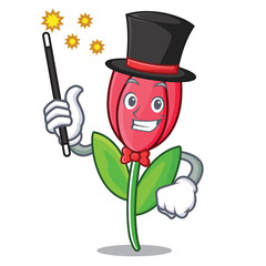 Poster - Magician tulip mascot cartoon style