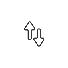 Poster - Data transfer Icon. isolated perfect pixel Arrow icon with flat style in white background for UI, app, web site, logo. Vector illustration.