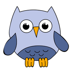 Wall Mural -  isolated owl character, cartoon