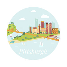 Welcome To Pittsburgh Poster. View On Skyscrapers