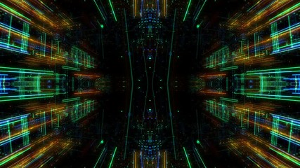 Poster - Data transfer and future technology, cyber security concept background, abstract hi speed digital internet. Motion blur. Abstract technology and cyber space environment 3D render 4K loop
