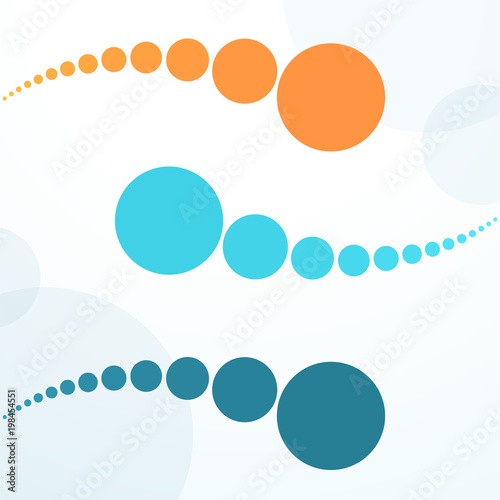 Abstract Colorful Flat Circle 3 Step Speech Bubbles Buy