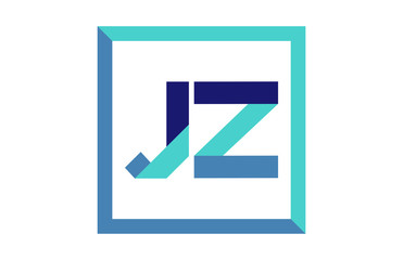 Wall Mural - JZ Square Ribbon Letter Logo