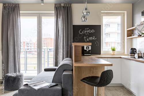 Kitchen And Living Room Combined Buy This Stock Photo And