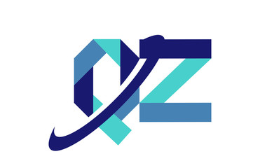 Wall Mural - QZ Ellipse Swoosh Ribbon Letter Logo