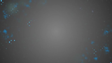 Poster - Pattern of moving and pulsating in space hexahedrons. Presentation, business meeting, technical background. Gray background . Depth of field. Place for text. Business market future background