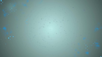 Poster - Pattern of moving and pulsating in space hexahedrons. Presentation, business meeting, technical background. Blue background . Depth of field. Place for text. Business market future background
