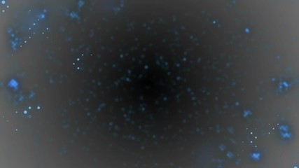 Poster - Pattern of moving and pulsating in space hexahedrons. Presentation, business meeting, technical background. Bright flashes, flashing figures, the process of connectivity. Black and gray background