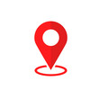 Simple Flat Red minimalist locator App with circle area