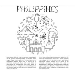 Wall Mural - National symbols of Philippines.