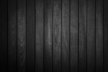 Abstract background from black wood pattern on wall in dark tone.