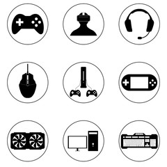 Game icon set, logo