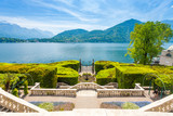 Fototapeta  - Villa Carlotta  at Tremezzo on lake Como Italy.