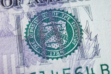  Close-up of American bills