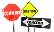 Complaint Question Concern Road Signs Feedback 3d Illustration