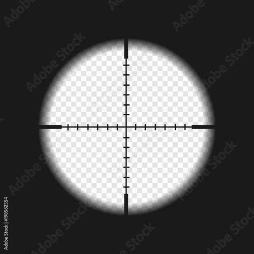 Fotomural sniper sight with measurement marks