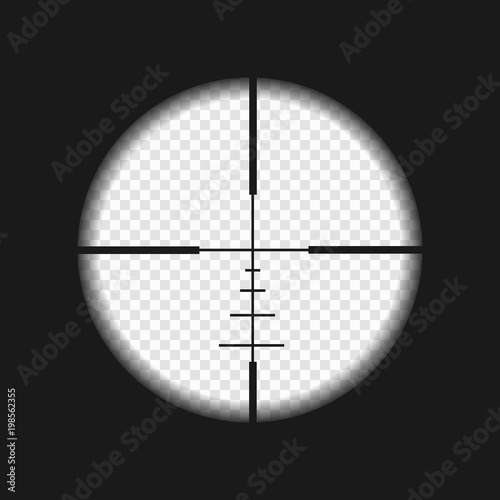 Fotografía sniper sight with measurement marks