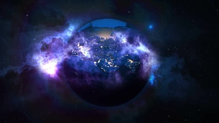 planet earth in outer space.