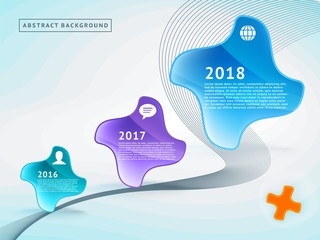 Wall Mural - Abstract background with vector shapes. Timeline. Roadmap.