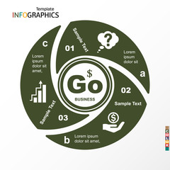 Wall Mural - Infographic, geometric graph, business